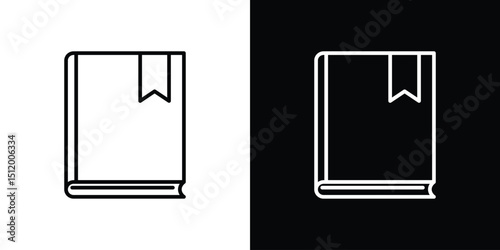 Book bookmark icon. Simple element illustration. outline and flat symbol design