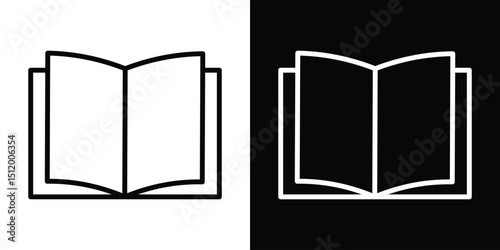 Book icon. Simple element illustration. outline and flat symbol design