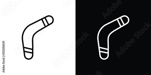 Boomerang icon. Simple element illustration. outline and flat symbol design