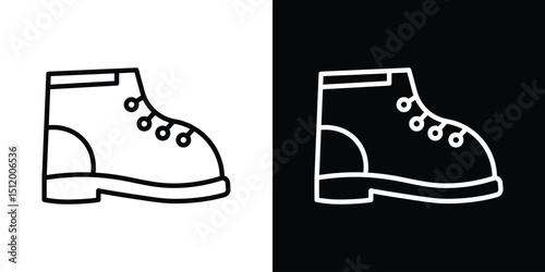 Boot icon. Simple element illustration. outline and flat symbol design