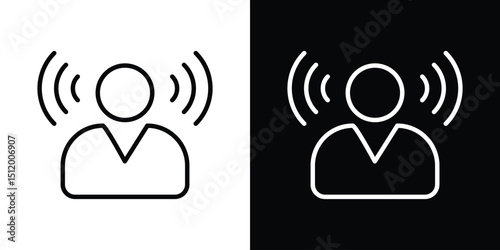 Brand awareness icon. Simple element illustration. outline and flat symbol design