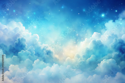 Watercolor transitions with a high-sky feeling and cloud tinting