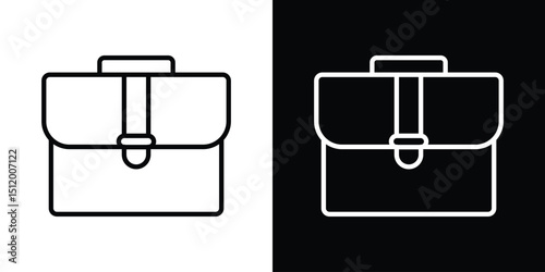 Briefcase icon. Simple element illustration. outline and flat symbol design