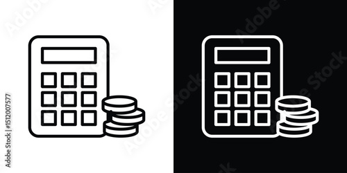 Budget icon. Simple element illustration. outline and flat symbol design