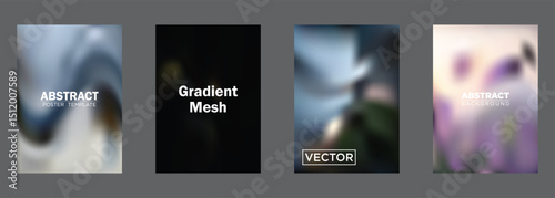 Abstract Gradient Mesh Backgrounds Poster Templates and Vector Designs
