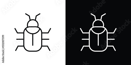 Bug icon. Simple element illustration. outline and flat symbol design