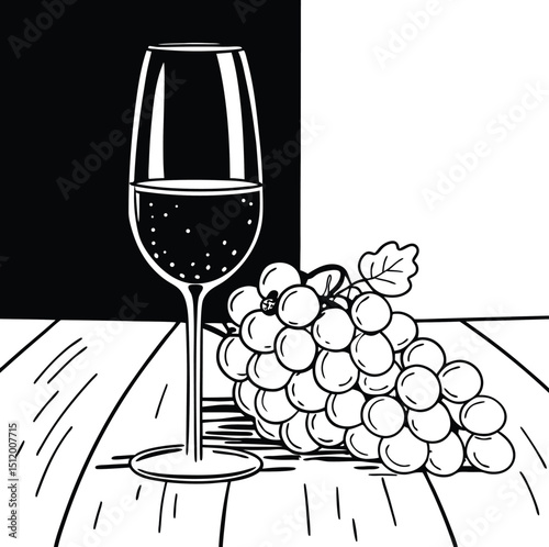 wine and grapes