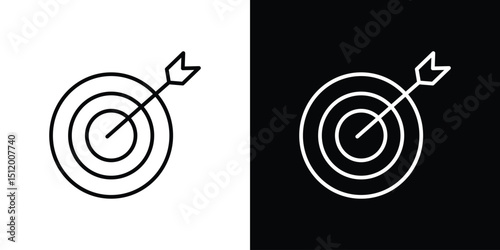 Bulls eye icon. Simple element illustration. outline and flat symbol design