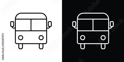 Bus icon. Simple element illustration. outline and flat symbol design