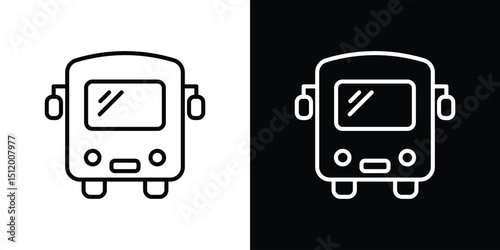 Bus icon. Simple element illustration. outline and flat symbol design