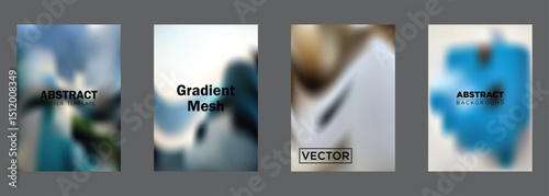 Abstract Gradient Mesh Backgrounds Vector Poster Templates
