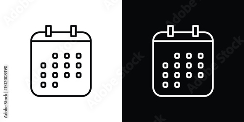 Calendar icon. Simple element illustration. outline and flat symbol design