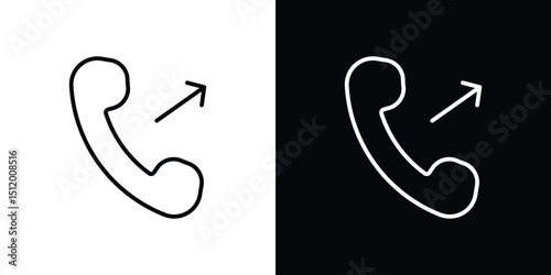Call outgoing icon. Simple element illustration. outline and flat symbol design