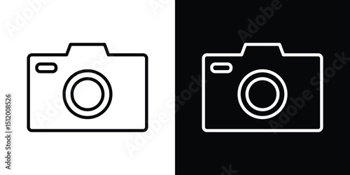 Camera icon. Simple element illustration. outline and flat symbol design
