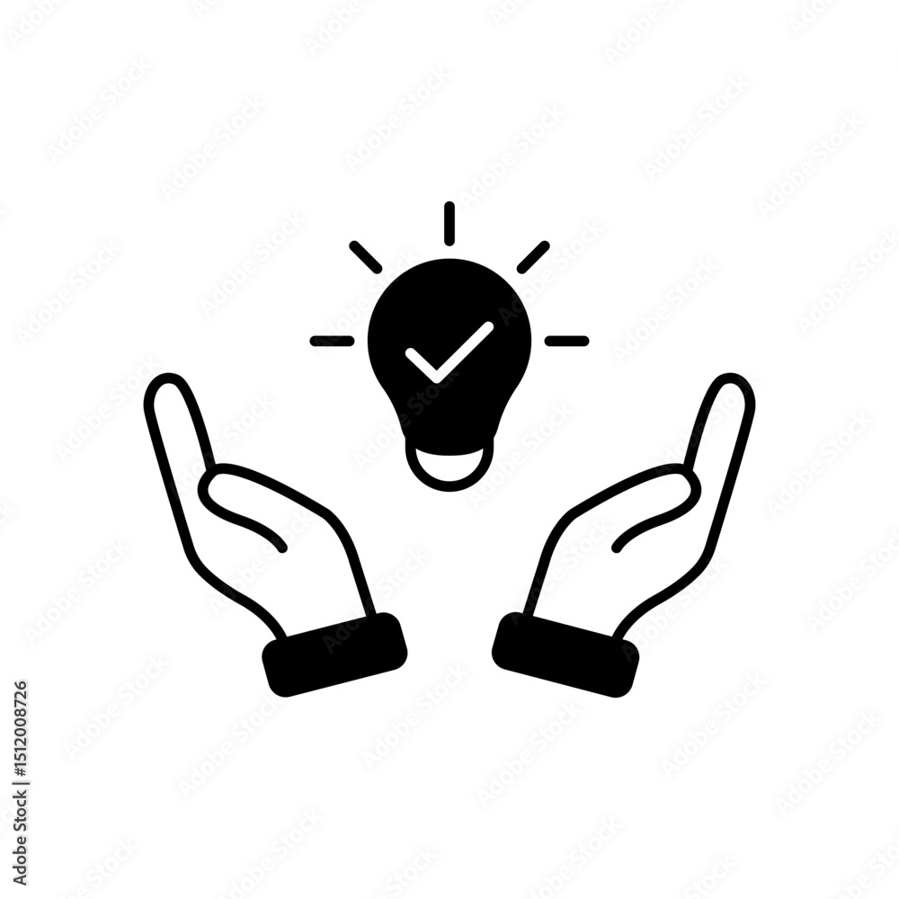 Obraz premium Creativity idea innovation fill vector icon