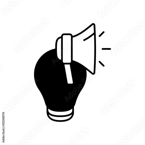 Creative mind idea fill vector icon