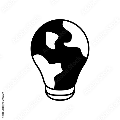 Global idea innovation fill vector icon