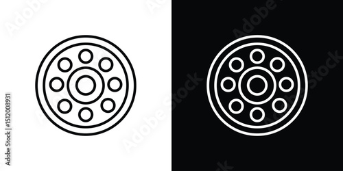 Car bearing icon. Simple element illustration. outline and flat symbol design