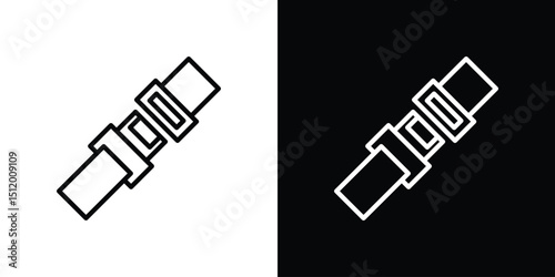 Car seat belt icon. Simple element illustration. outline and flat symbol design