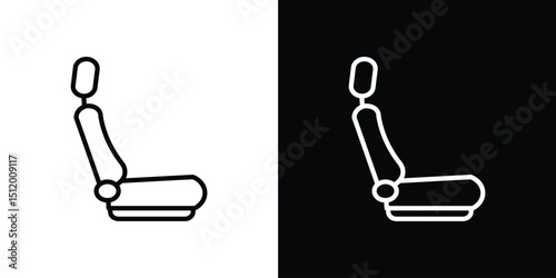 Car seat icon. Simple element illustration. outline and flat symbol design