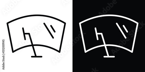 car windscreen icon. Simple element illustration. outline and flat symbol design