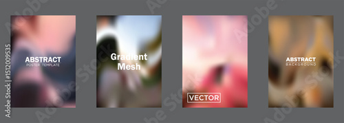 Abstract Gradient Mesh Backgrounds Vector Poster Templates
