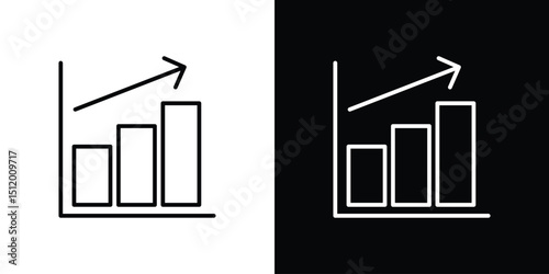 Chart histogram icon. Simple element illustration. outline and flat symbol design