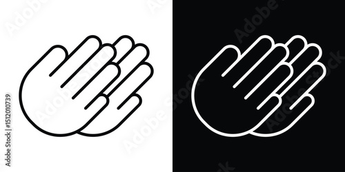Clap icon. Simple element illustration. outline and flat symbol design