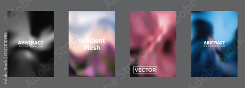 Abstract Gradient Mesh Background Poster Templates Vector Designs
