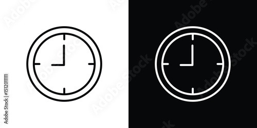 Clock nine icon. Simple element illustration. outline and flat symbol design