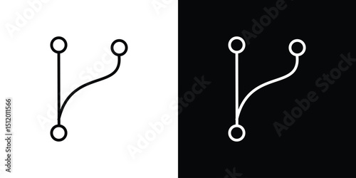 Code branch icon. Simple element illustration. outline and flat symbol design