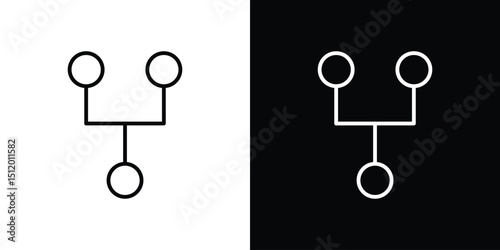 Code Fork icon. Simple element illustration. outline and flat symbol design