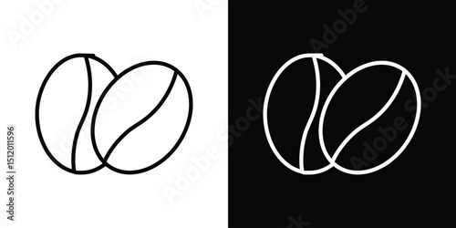Coffee Bean icon. Simple element illustration. outline and flat symbol design