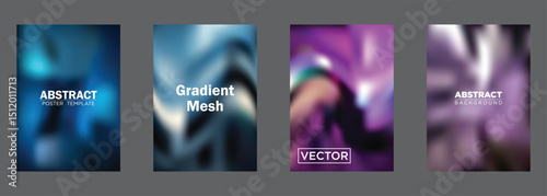 Abstract Gradient Mesh Background Poster Templates Vector Design
