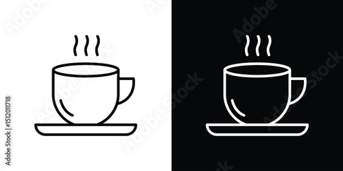Coffee icon. Simple element illustration. outline and flat symbol design