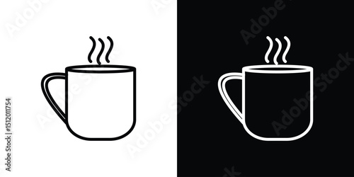 Coffee mug icon. Simple element illustration. outline and flat symbol design