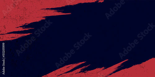 Red halftone dots blue color pattern gradient grunge texture background. Dot pop art comic sport style vector illustration. Eps10