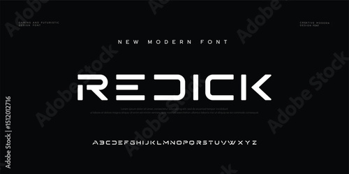 Creative font. Modern abstract digital tech font. Logo creative font, type, technology, movie, digital, music, movie. Fonts and illustration in vector format.