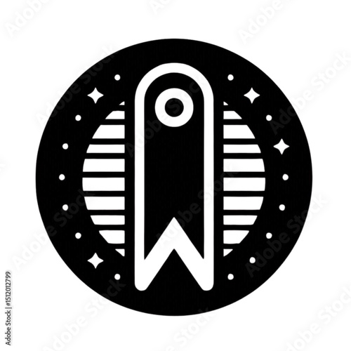 Elegant Bookmark Badge Design  A Simple, Stylish Icon for Reading Lovers