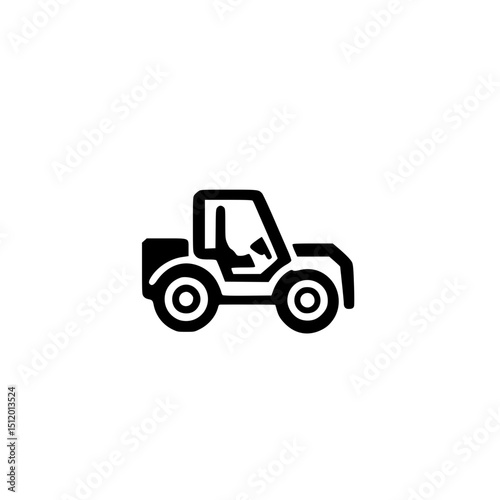 Industrial wheel loader machine icon