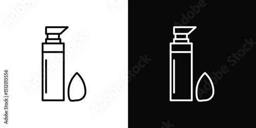 Concealer icon. Simple element illustration. outline and flat symbol design