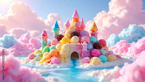 Dreamy Ice Cream Castle Fantasy