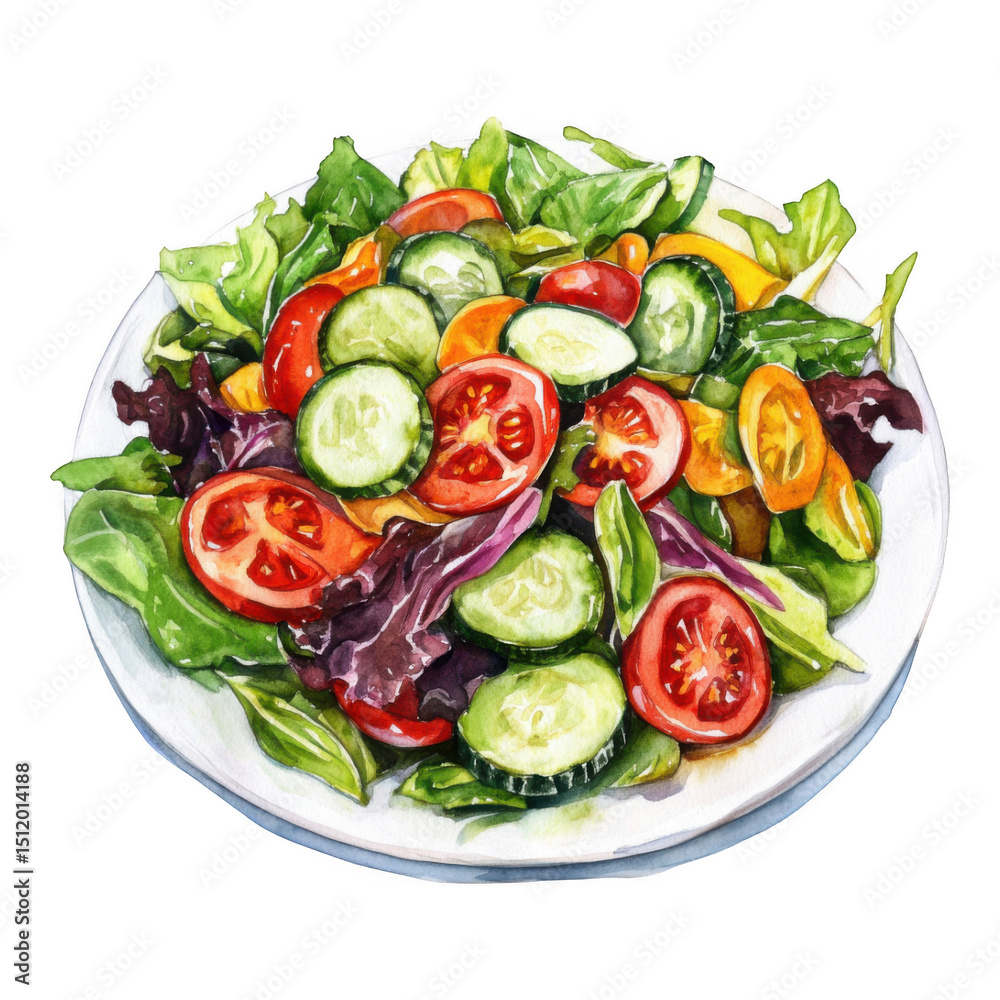 Fresh vegetable salad plate. Fresh vegetable salad plate.