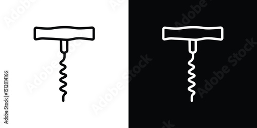 Corkscrew icon. Simple element illustration. outline and flat symbol design