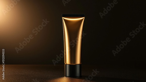 Mockup of blank skincare tube with soft lighting