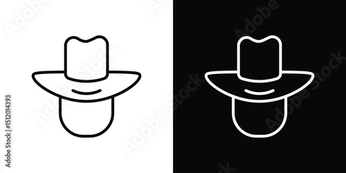 Cowboy icon. Simple element illustration. outline and flat symbol design