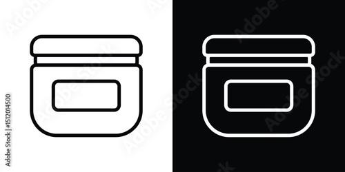 Cream icon. Simple element illustration. outline and flat symbol design