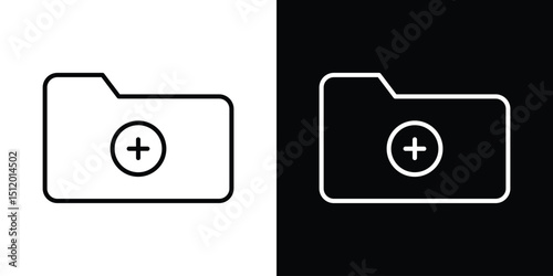 Create folder icon. Simple element illustration. outline and flat symbol design