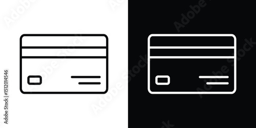 Credit card icon. Simple element illustration. outline and flat symbol design