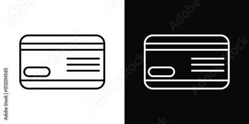 Credit card icon. Simple element illustration. outline and flat symbol design